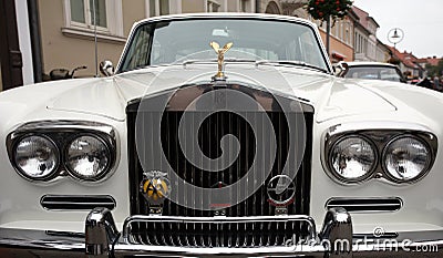 White Rolls Royce Editorial Stock Photo